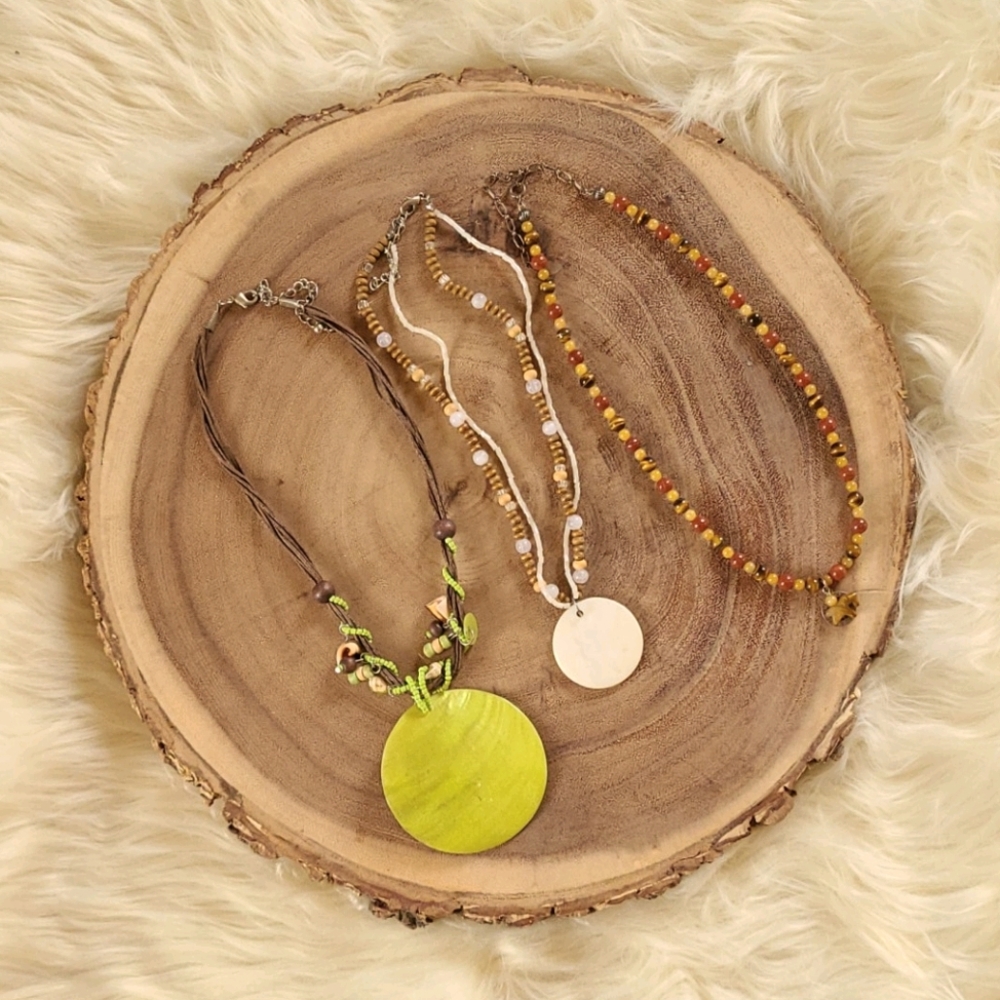 Beach style beaded necklaces